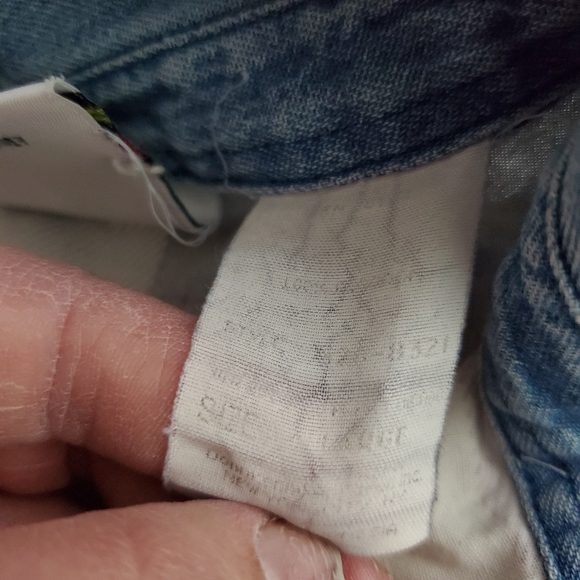 Vintage Mickey Mouse Plaid Denim Button Down Long Sleeve Shirt L/XL Purple Blue - Picture 8 of 8